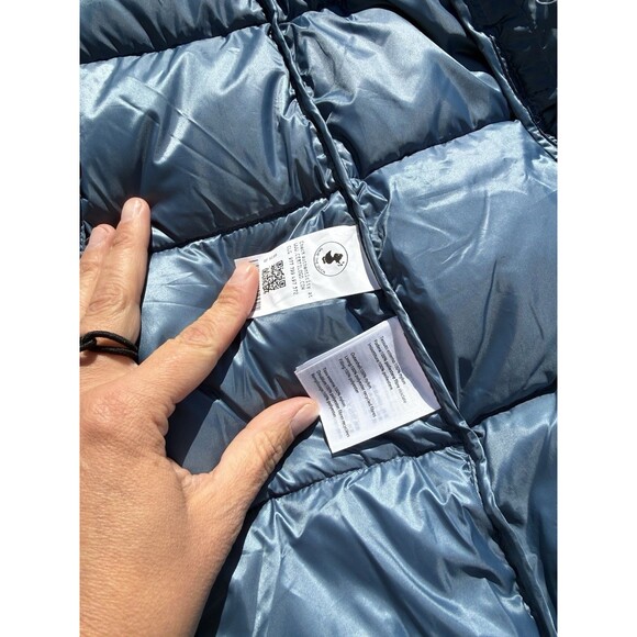 Save The Duck Mega15 Taylor Long Quilted Puffer Jacket Coat Blue NWT $298 XS - Picture 7 of 14